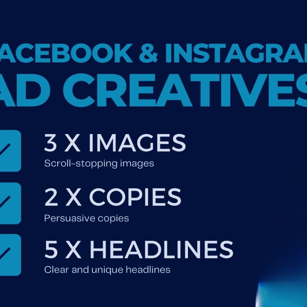 37945I will create the innovative headlines, writing, and graphics for Facebook ads.