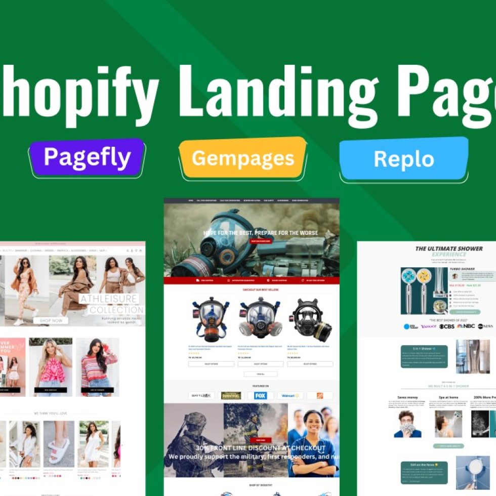 39261I will design or clone shopify landing page with pagefly, gempages