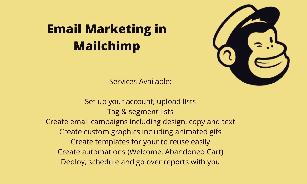 80175I'll be your go-to person for mailchimp email marketing.