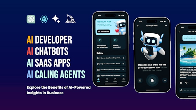 89405I will develop premium ai app, ai saas platforms, ai chatbots, ai calling agents